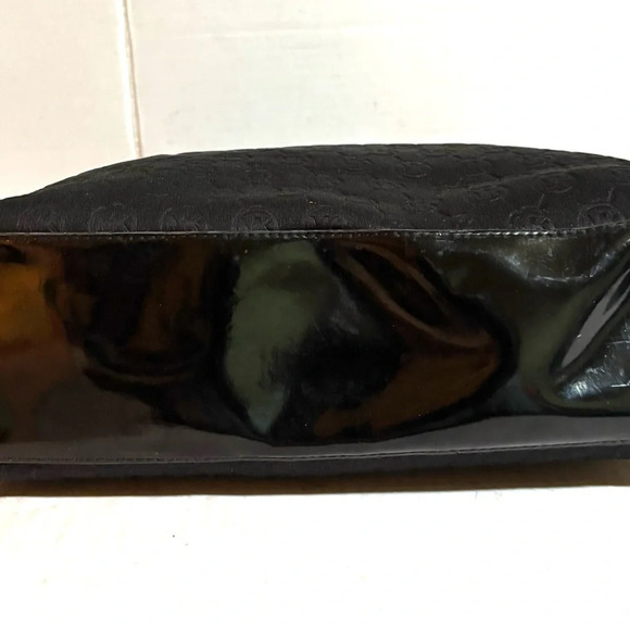 MK logo signature print monogram black quilted  neoprene handbag - Picture 4 of 6